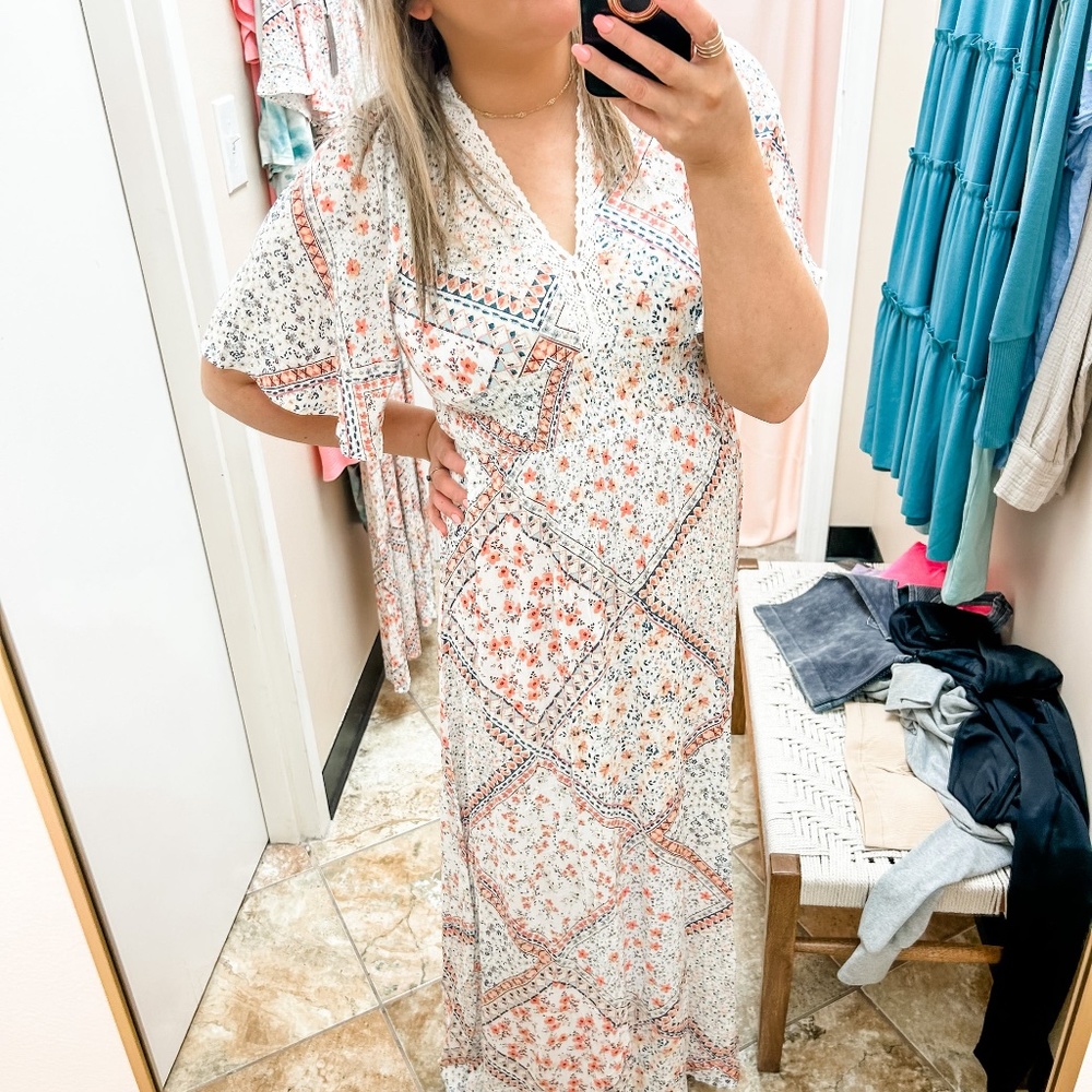 Boho Tie-back Maxi Dress